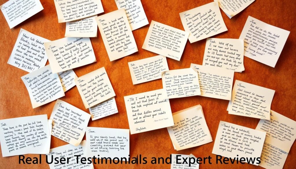 user testimonials and reviews
